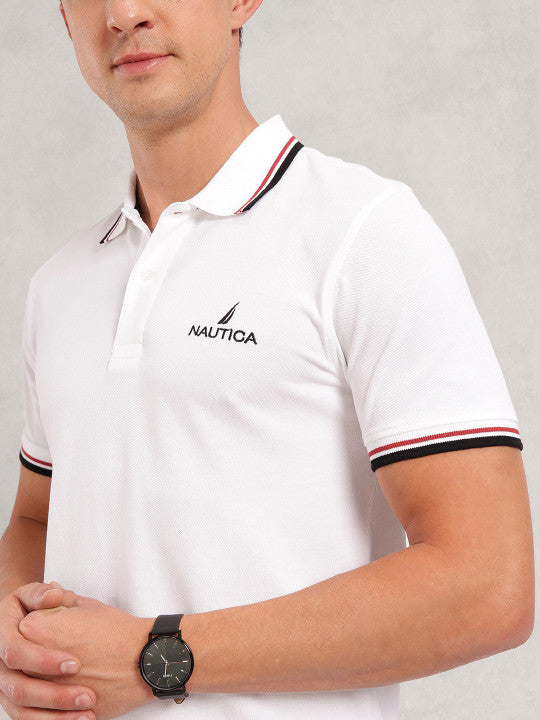Men's Solid Pure Cotton Polo Tee