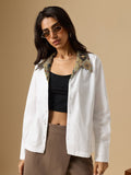 Women Relaxed Fit Printed White Shirts