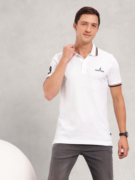Men's Solid Pure Cotton Polo Tee